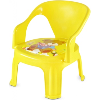 Jenifer Child 909321 detská stolička s pískajúcim podsedákom plastová žltá