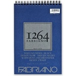 Fedrigoni 1264 200g A4 40 листа със спирала, черен блок за рисуване 19100652 (19100652)