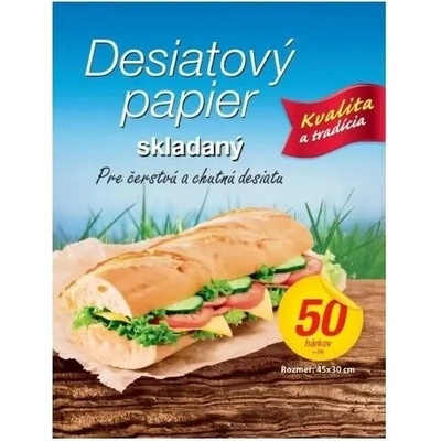 Papier baliaci desiatový 30x45cm/50 hárkov
