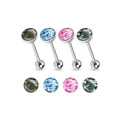 Piercingate piercing do jazyka maskáče PCI00296 zelená/Hnědá