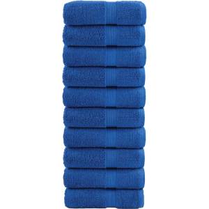 vidaXL Премиум кърпи за гости SOLUND 10 бр. сини 30x50 см 600 г/м2 (137184)