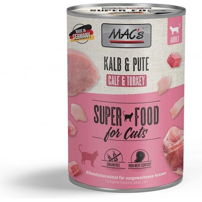 MAC's Mac’s Cat Beef and Turkey - Премиум консервирана храна за котки с телешко и пуешко месо, 800 гр
