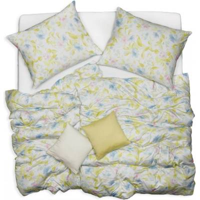 SCANquilt Obliečky jersey kvety pastelová 140x200 70x90
