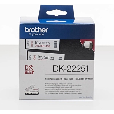 Papírové štítky Brother DK22251, 62mm x 15.24m, bílá, 1 ks