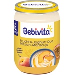 Bebivita Био плодово пюре Bebivita - Йогурт с плодове и праскова и маракуя, 190 g - baby