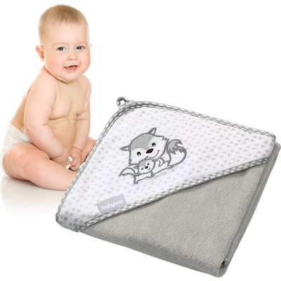 BabyOno Osuška s kapucňou Bamboo 100x100cm šedá