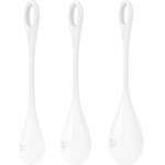 Satisfyer Yoni Power 1 - комплект вагинални топчета гейша - бял - 3 броя