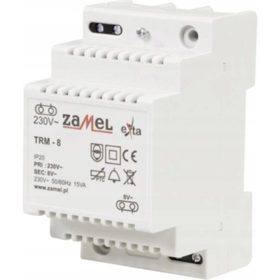 Zvonkový transformátor Zamel 230/8V 3-modulový