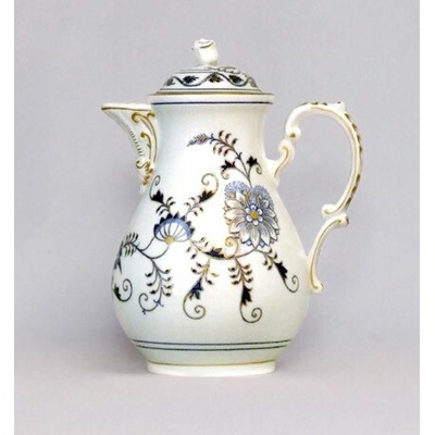 Český Porcelán Dubí Cibulák pozlátený Kanvica kávová Originálny 1550 ml