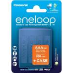 Panasonic - 4 бр. Акумулаторна батерия AAA Eneloop 800 mAh + калъф (FT1043)