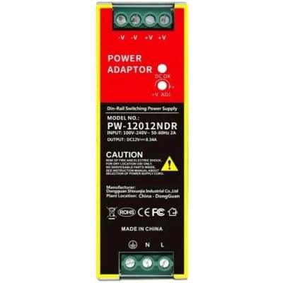 Monitorrs Security 12012NDR Průmyslový zdroj 12V, 8,34A, 100W na DIN (6146)