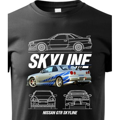 Dětské tričko Nissan Skyline GTR Černá Canvas Bezvatriko.cz 2329