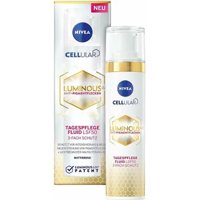 Nivea Cellular Luminous Fluid - Дневен флуид за лице против пигментни петна SPF 50