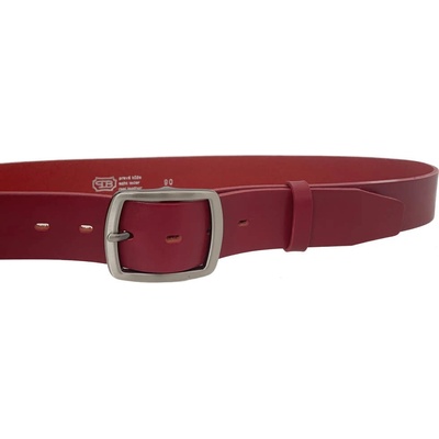 Penny Belts kožený opasek 46R90 červený