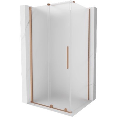 Mexen Velar плъзгаща се душ кабина 100 x 85 см, матирано, четкана мед - 871-100-085-31-65 (871-100-085-31-65)