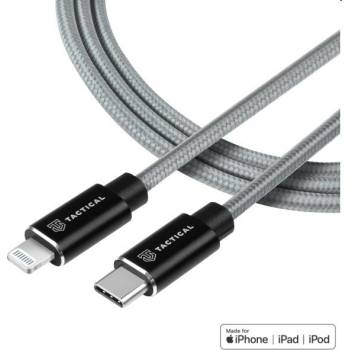 Tactical KP31195 Aramid extra pevný USB-C/Lighting MFI, 1m, sivý