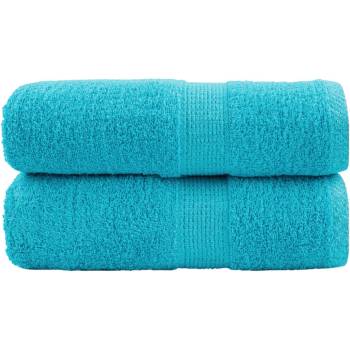 vidaXL Премиум кърпи за гости SOLUND 2 бр. тюркоазени 30x50 см 600 г/м2 (137446)