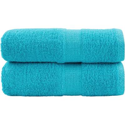 vidaXL Премиум кърпи за гости SOLUND 2 бр. тюркоазени 30x50 см 600 г/м2 (137446)