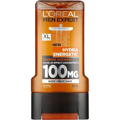 L'Oréal Men Expert Hydra Energetic Taurine Shower 100mg Душ гел с таурин за тяло, лице и коса 300мл