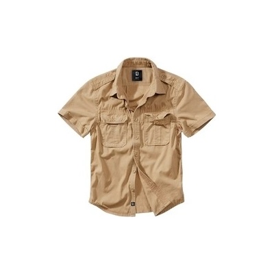 Brandit Vintage košile krátký rukáv camel písková