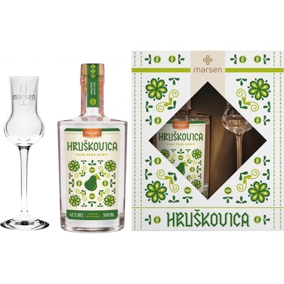 Marsen Traditional Hruškovica 42% 0,5 l (darčekové balenie 1 pohár)