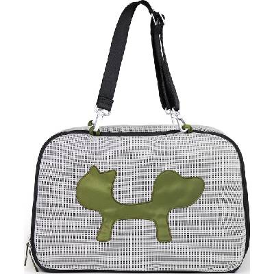 Транспортна чанта за куче или котка, черно-зелена (TP1551NV)