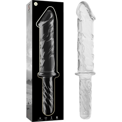 IBIZA Nebula Model 24 Dildo Borosilicate Glass 28.5x5cm Clear