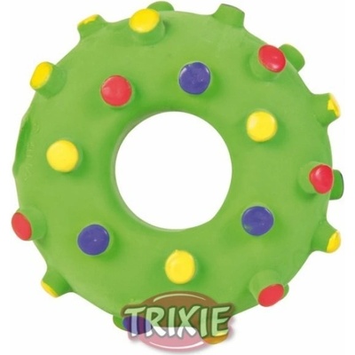 Trixie Latexové mini kolečko s barevnými puntíky 8 cm