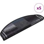 vidaXL Самозалепващи стелки за стълби, 5 бр, 65x21x4 см, черно и сиво - mystock - 65,07 лв