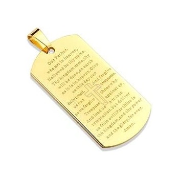 Šperky4U Ocelový přívěšek destička s textem DR1080