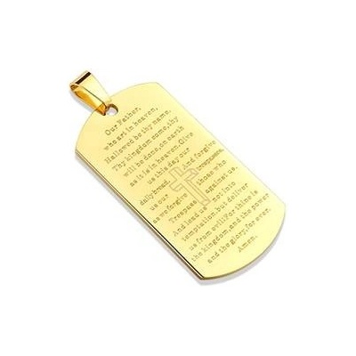 Šperky4U Ocelový přívěšek destička s textem DR1080