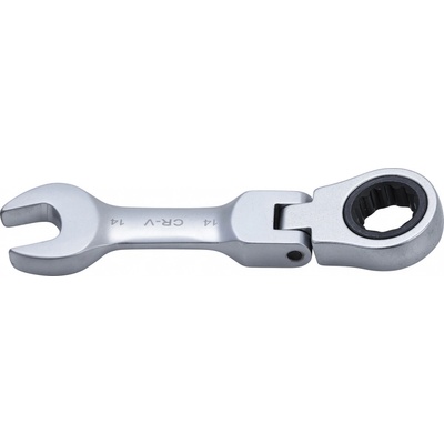 BGS Ráčnový očkoplochý klíč krátký kloubový 14 mm BS6914