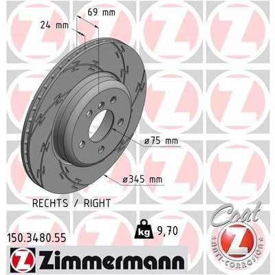 Brzdový kotúč ZIMMERMANN 150.3480.55