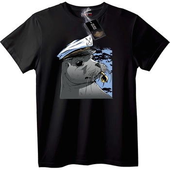 NOONEBRAND Тениска Моряшки Тюлен - 2XL, Black