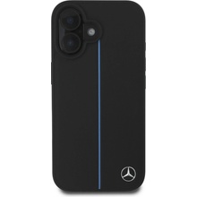 Mercedes Leather Blue Stripe MagSafe pro Apple iPhone 16, černá