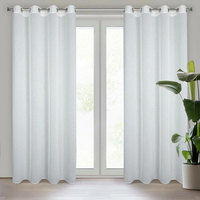 Eurofirany Závěs 140 x 250 cm přírodní na kovové kroužky KENDAL