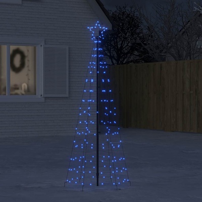 vidaXL Коледна светеща елха с шипове 220 LED синя 180 см (358103)