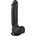 EasyToys - дилдо с тестиси и вакуумна основа - 22, 5 см - черен