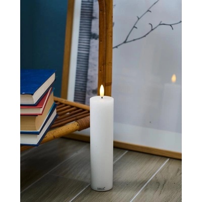 SIRIUS Dobíjacia LED sviečka, biela, 20 cm