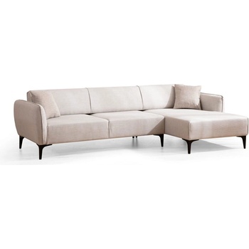 Hanah Home Бял ъглов диван , десен ъгъл Belissimo - Balcab Home (560ARE1808)