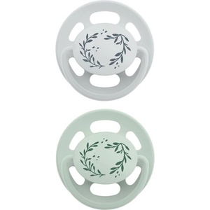 Cherry Бебешки залъгалки NIP Green - Cherry, каучук, 0-6 м, зелена/светлозелена (4000821428072) - baby