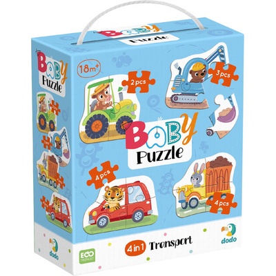DODO Dopravní prostředky 4v1 2,3,4,4 dílků