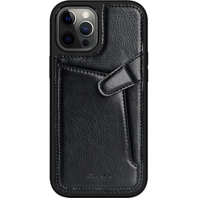 Nillkin Калъф за телефон Nillkin Aoge кожен с портфейл за iPhone 12 mini, черен (6902048206434)