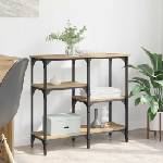vidaXL Конзолна маса Дъб 80 x 29 x 75 см Инженерна дървесина (882212)