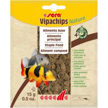 Sera Vipachips Nature - Храна за придънни рибки, за всички риби, хранещи се с алги 15 гр
