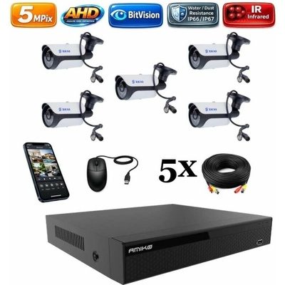 AHD Amiko 5 kamerový set Tube 2501K5
