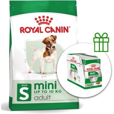 Royal Canin Mini Adult гранули за възрастни кучета от малки породи 8 кг + 12 пауча безплатно