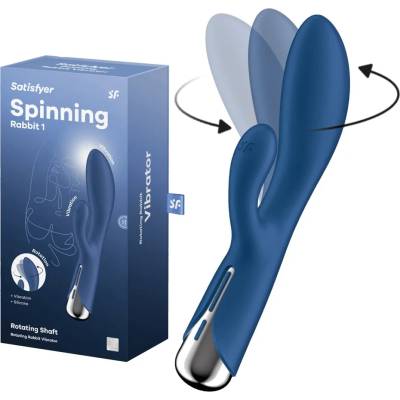 Заек вибратор с функция въртене, 20см. - Spinning Rabbit 1 Blue (SATISFY444)