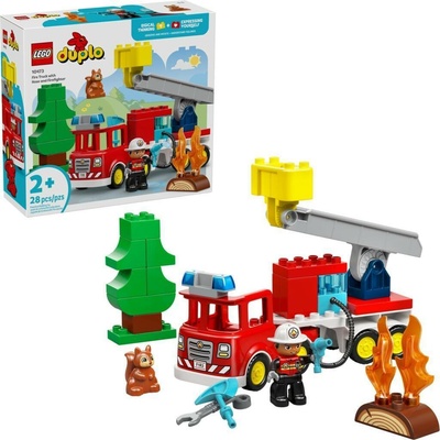 LEGO® DUPLO® Town 10473 Hasičské auto s hadicou a hasičom