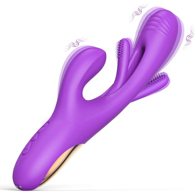 SuperLove Rabbit Flapping G-Spot 3in1 Vibrator Purple